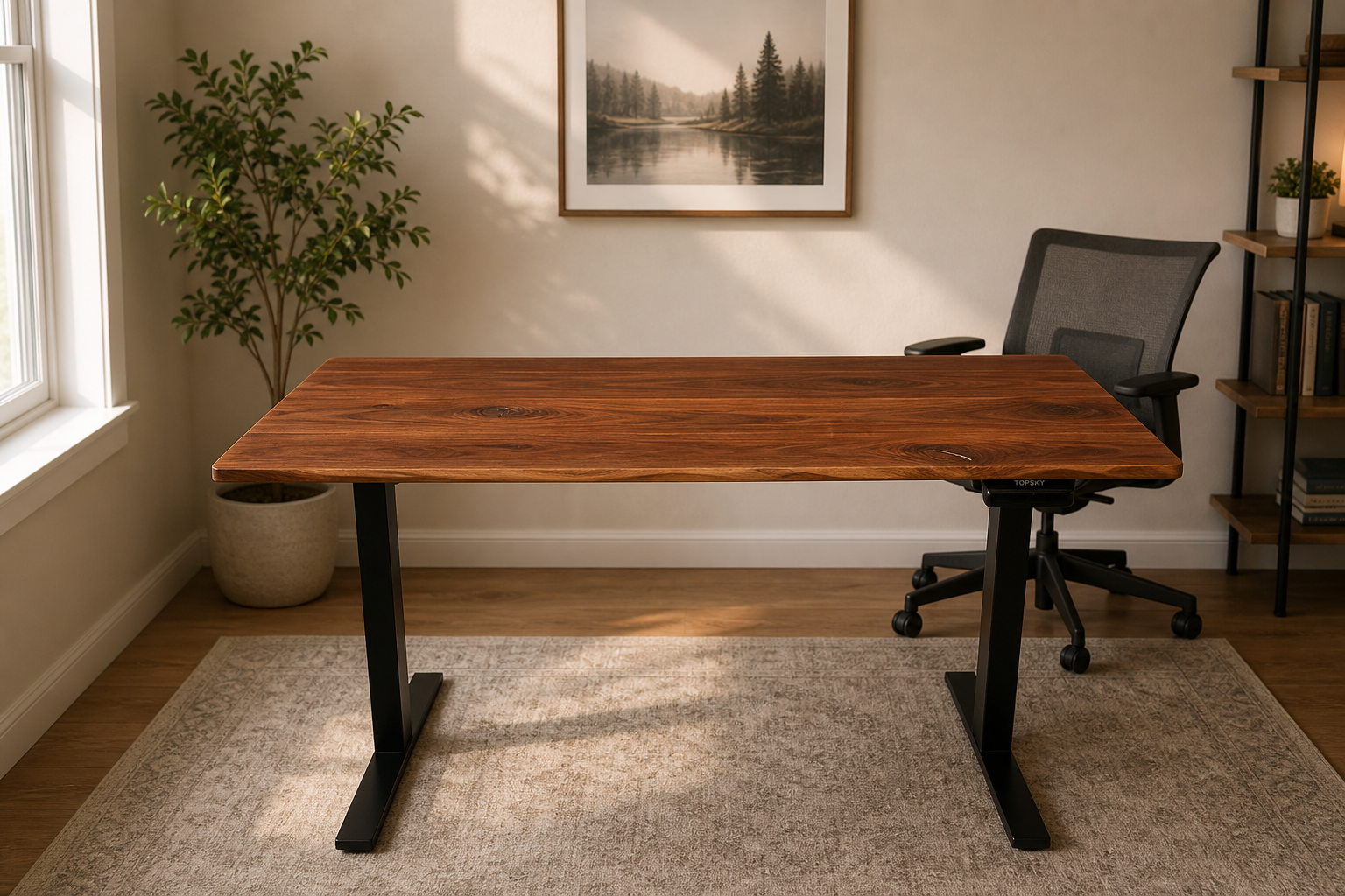 Walnut standing desk